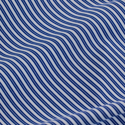 Dark Blue Stripes Stretch Shirt