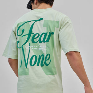 Fear None Light Green Oversized T-Shirt