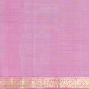 Blue geometric buttas silk saree with contrast rettai pettu brorder of traditional designs & intricate zari design pallu