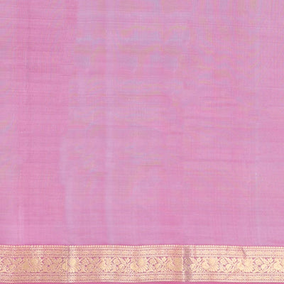 Blue geometric buttas silk saree with contrast rettai pettu brorder of traditional designs & intricate zari design pallu