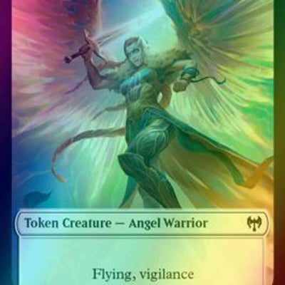 Angel Warrior Token (02) // Human Warrior Token (03) [Kaldheim Tokens] [Foil]