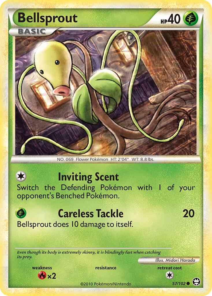 Bellsprout - 57/102 - Common [hgss4-57] [Non-Holo]