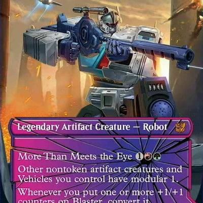Blaster, Combat DJ // Blaster, Morale Booster [22] [Borderless] [Shattered Glass] [Universes Beyond: Transformers] [Non-Foil]