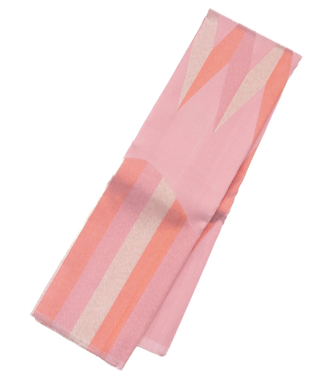 Dusty Pink Handloom Kanchipuram Silk Saree With Triangle Motifs