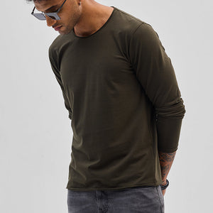 Olive Stretch Full Sleeve T-Shirt