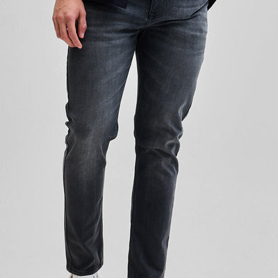 Grey Tapered Fit Jeans