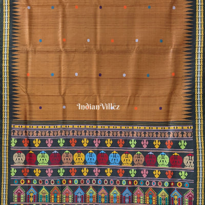 Golden Dolabedi Theme Gopalpur Tussar Silk Saree