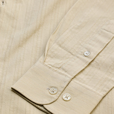 Beige Slim Fit Stripes Shirt
