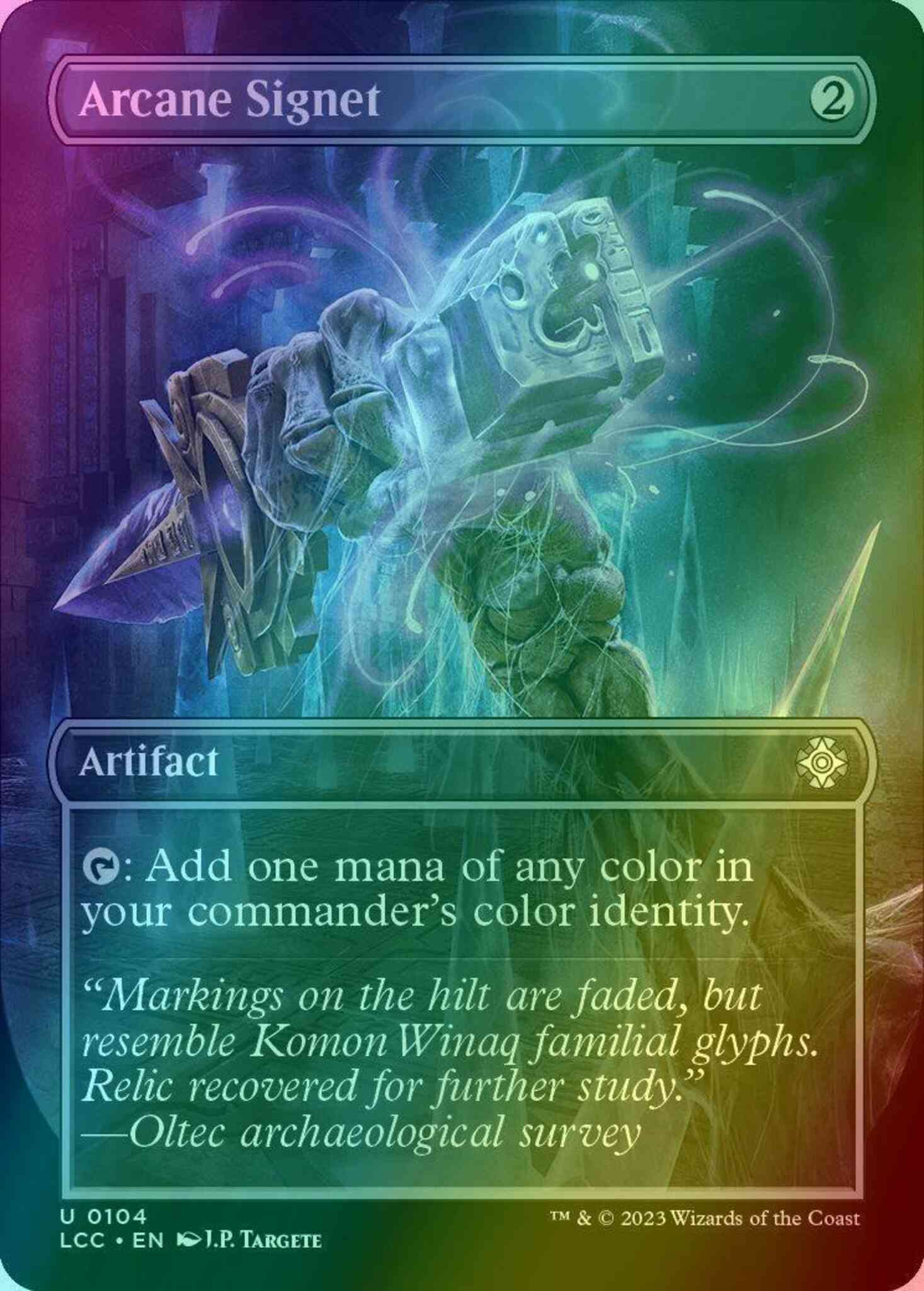 Arcane Signet [104] [Borderless] [The Lost Caverns of Ixalan: Commander] [Foil]