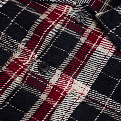 Black Double Pocket Flannel Overshirt