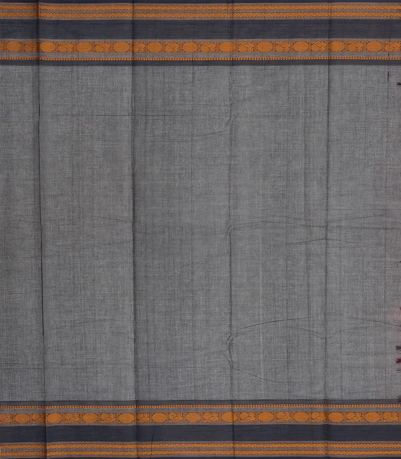 Pink Handloom Korvai Kanchi Cotton Saree With Annam Buttas