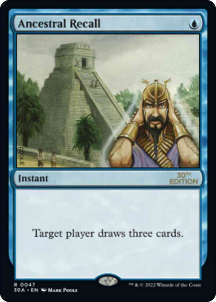 Ancestral Recall [47] [30th Anniversary Edition] [Non-Foil]