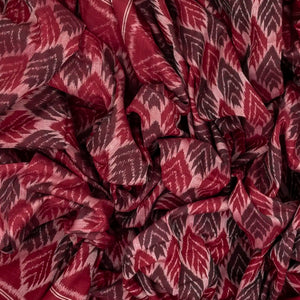 Maroon Handwoven Orissa Cotton Saree With Tie & Dye Flower Motifs