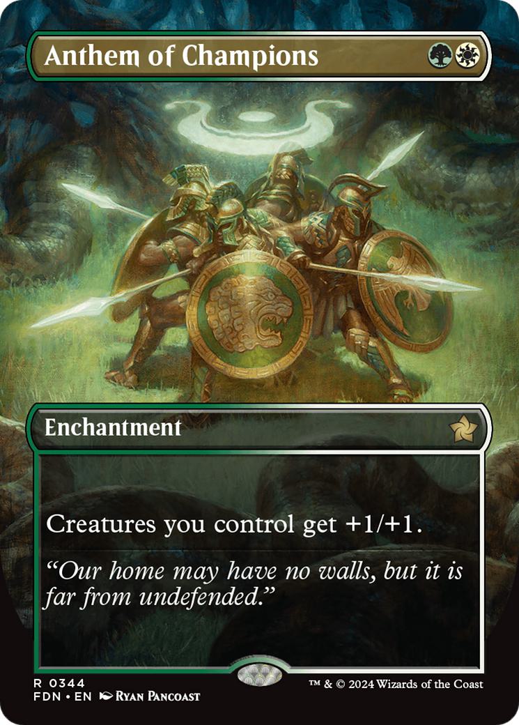 Anthem of Champions [344] [Borderless] [Foundations] [Non-Foil]