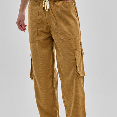 Light Brown Baggy Fit Cargo Pants