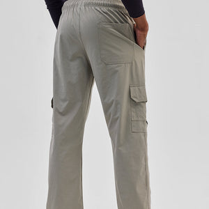Light Grey Relaxed Fit Parachute Pants