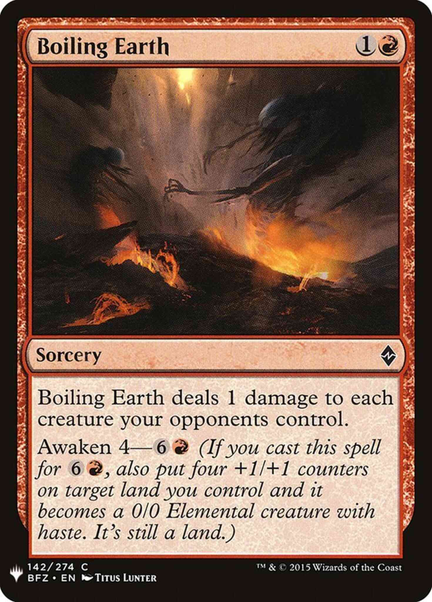 Boiling Earth [BFZ-142] [The List] [Non-Foil]