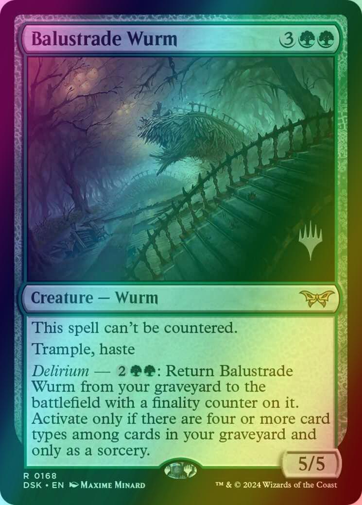 Balustrade Wurm [168p] [Promo Pack] [Duskmourn: House of Horror: Promos] [Foil]