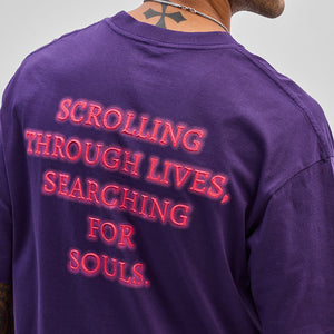 Soul Purple Oversized Fit T-Shirt