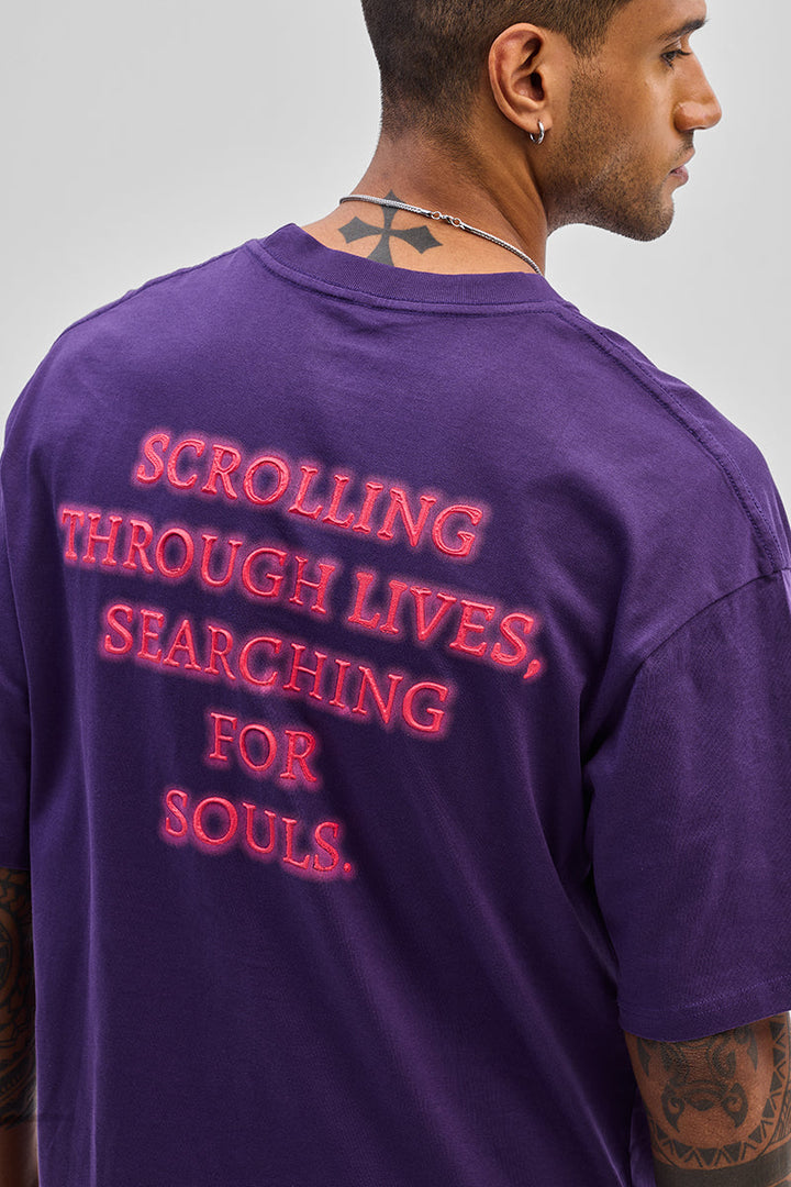 Soul Purple Oversized Fit T-Shirt