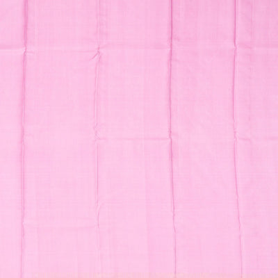 Baby Pink Handloom Kanchipuram Silk Saree With Comb tooth Border