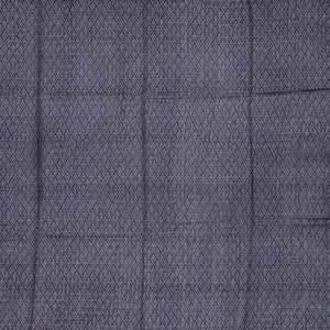 Dark Grey Handloom Tussar Silk Saree Printed With Triangle Motifs