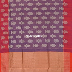 Golden Purple South Handloom Venkatagiri Silk Saree