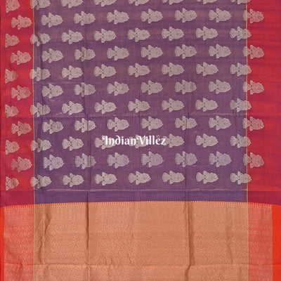 Golden Purple South Handloom Venkatagiri Silk Saree