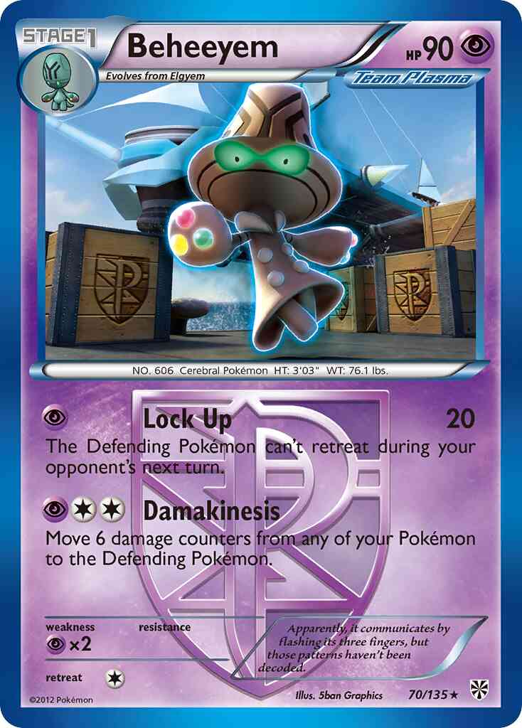 Beheeyem - 70/135 - Rare [bw8-70] [Reverse Holo]