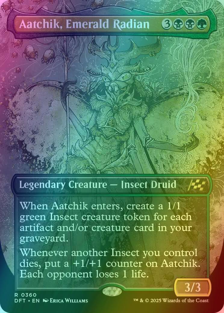 Aatchik, Emerald Radian [360] [Borderless] [Aetherdrift] [Foil]