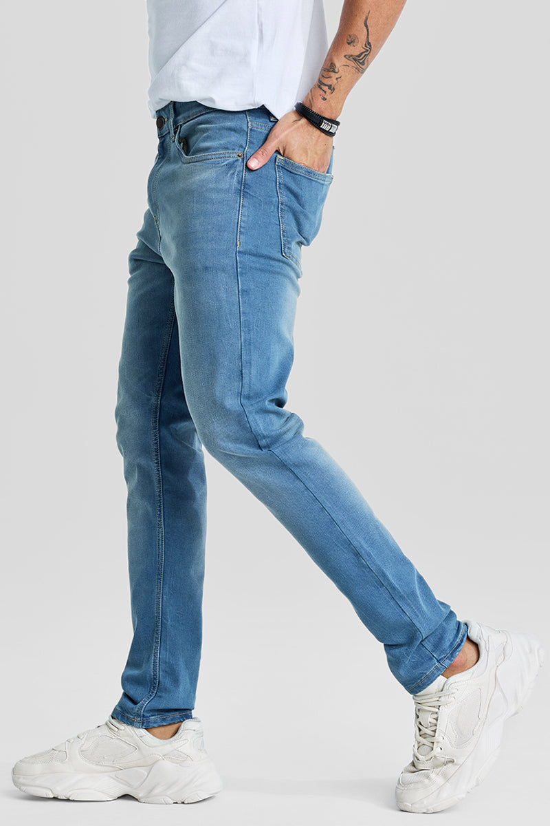 Blue Tapered Fit Jeans