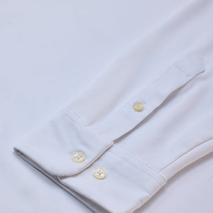 White Regular Fit Stretch Shirt