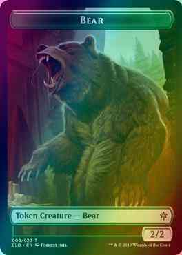 Bear Token (08) // Food Token (16) [Throne of Eldraine Tokens] [Foil]