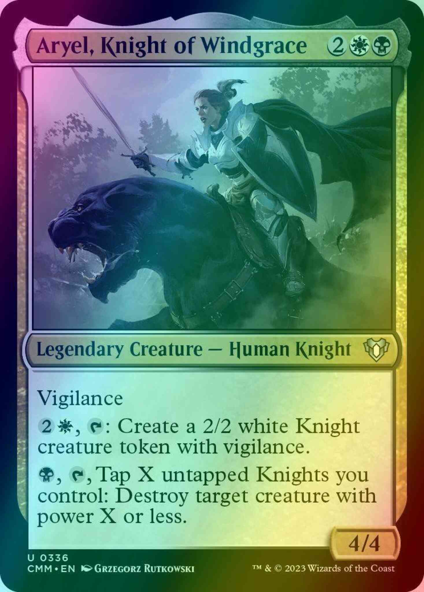 Aryel, Knight of Windgrace [336] [Commander Masters] [Foil]