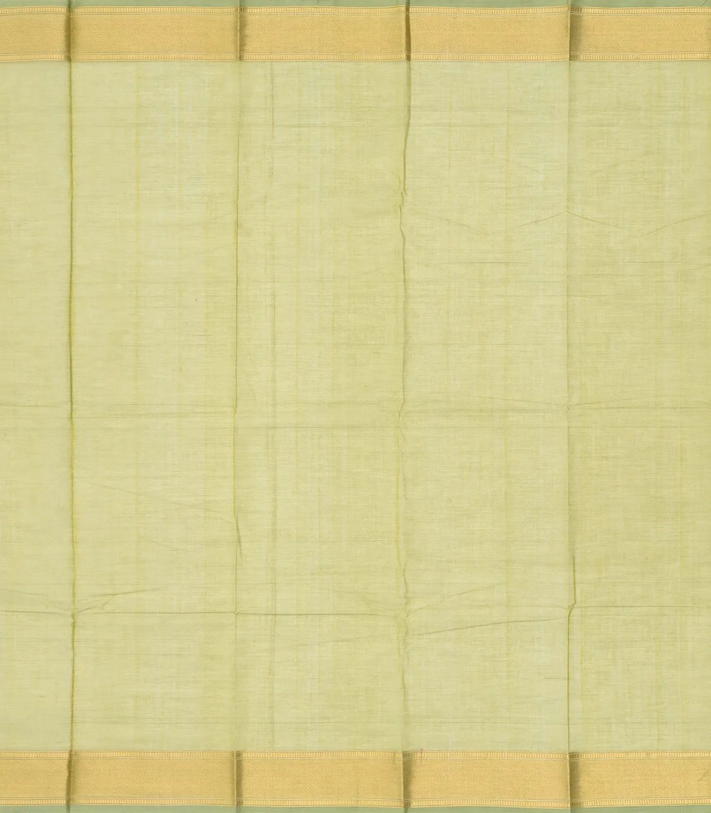 Cardamom Green Handloom Kanchi Cotton Saree With Annam Buttas