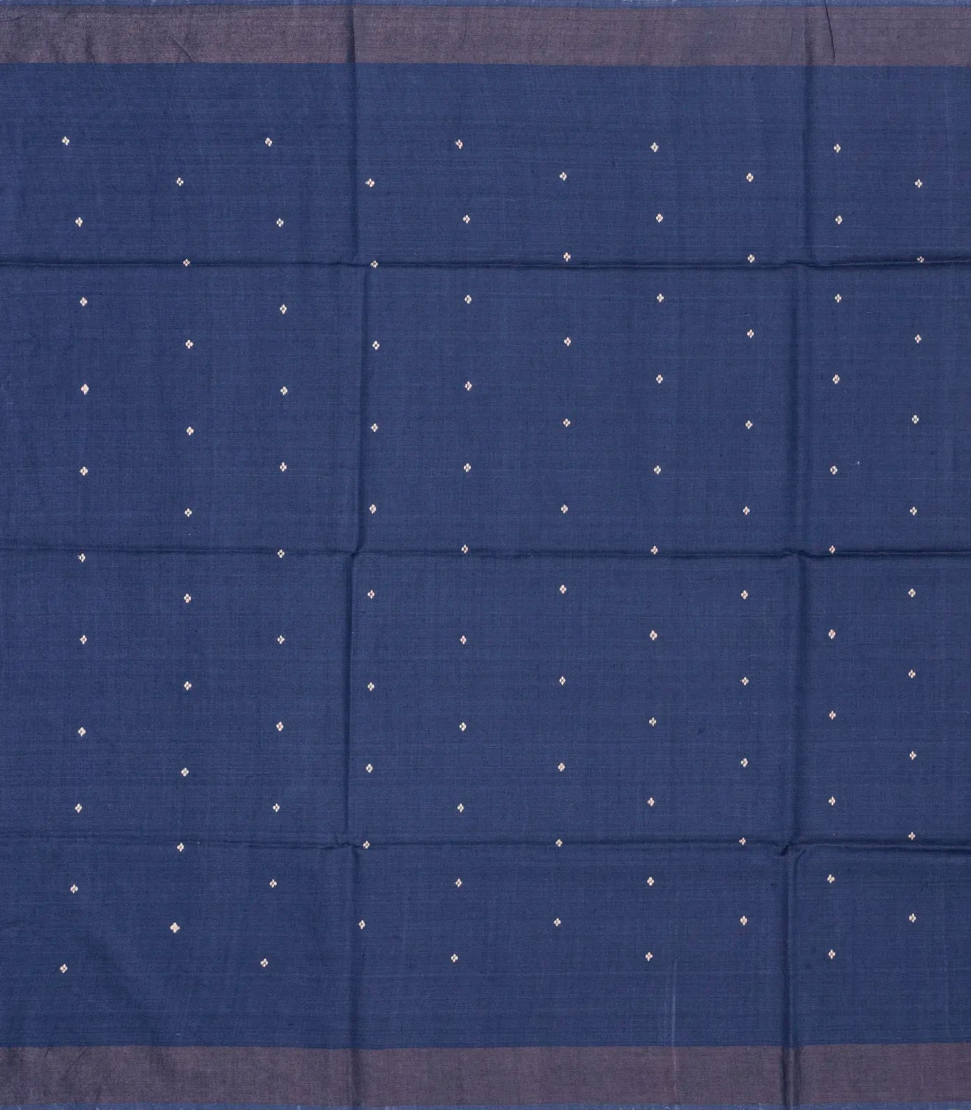 Light Blue Handwoven Tussar Silk Saree With Printed Chevron Motifs