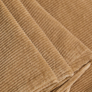 Beige Corduroy Slim Fit Trousers