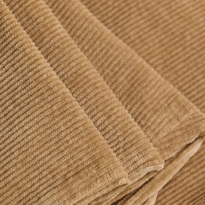 Beige Corduroy Slim Fit Trousers