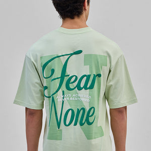 Fear None Light Green Oversized T-Shirt