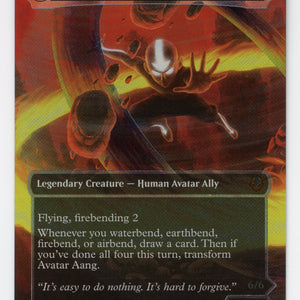 Avatar Aang // Aang, Master of Elements - Borderless - Headliner - Raised Foil - Scan 14853