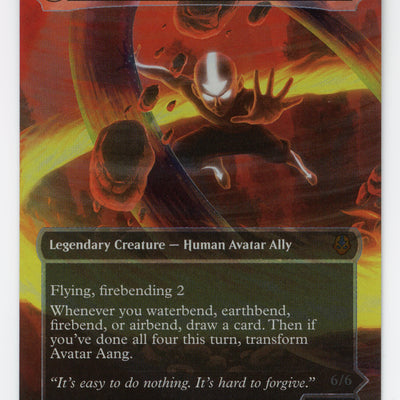 Avatar Aang // Aang, Master of Elements - Borderless - Headliner - Raised Foil - Scan 14853