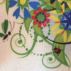 Jute Cushion Cover Digital Trees