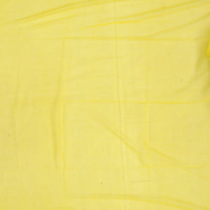 Lemon Yellow Handloom Bengal Cotton Saree With Coin Buttas