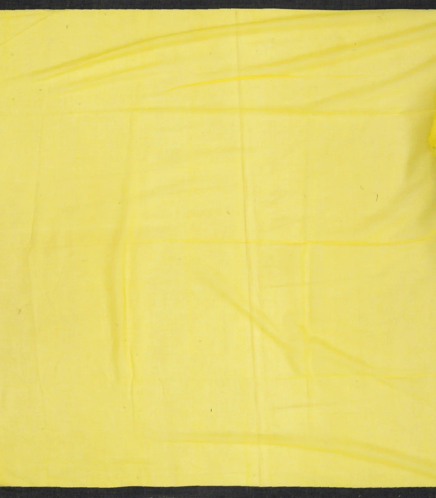 Lemon Yellow Handloom Bengal Cotton Saree With Coin Buttas