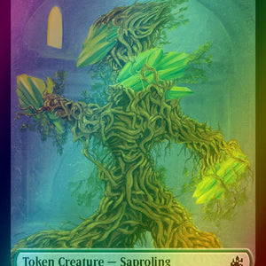 Angel Token (02) // Saproling Token (12) [Ravnica Remastered: Tokens] [Foil]