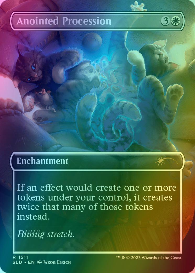 Anointed Procession // Anointed Procession [1511] [Borderless] [Raining Cats and Dogs] [Secret Lair Drop] [Foil]