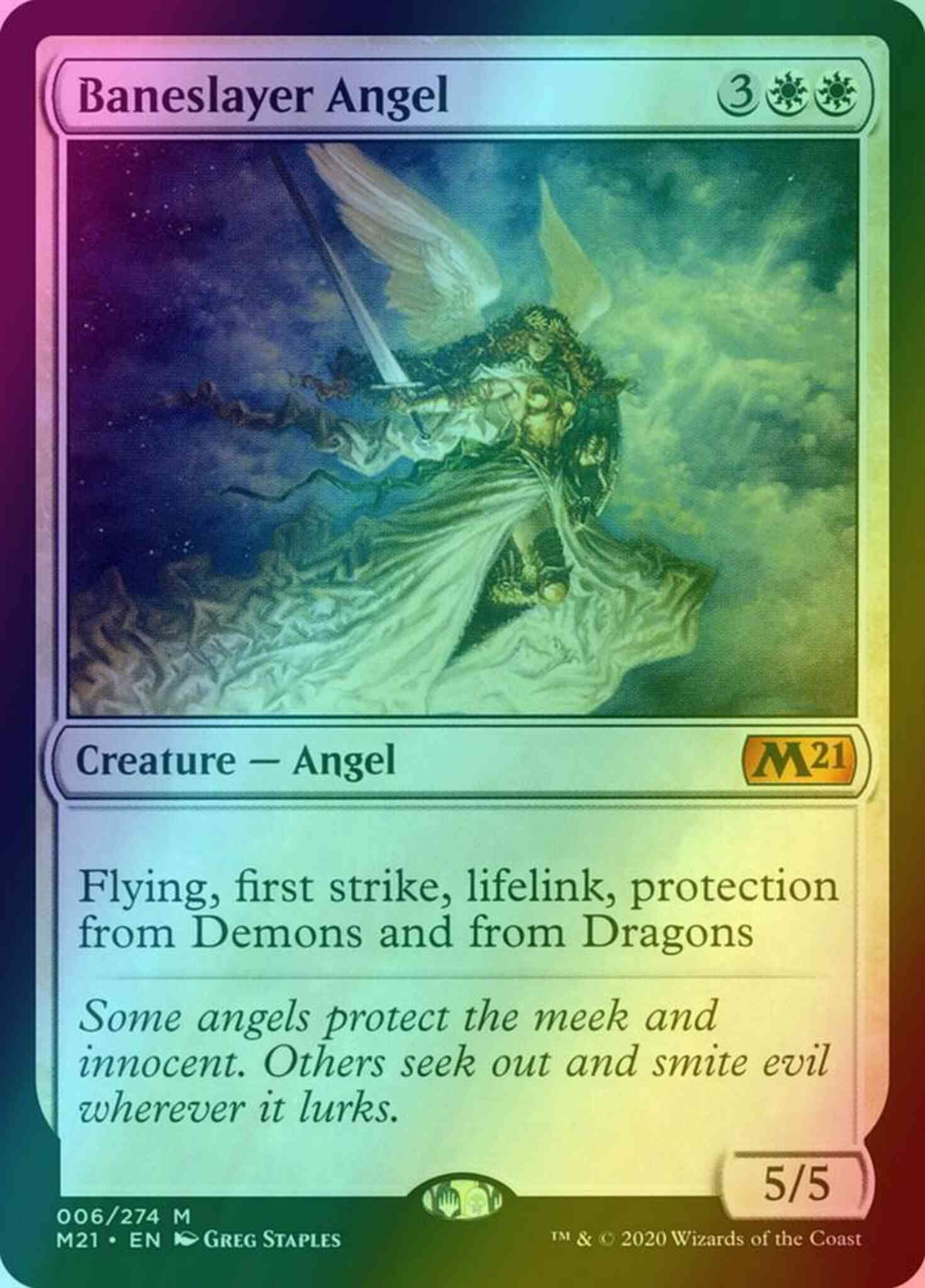 Baneslayer Angel [6] [Core Set 2021] [Foil]