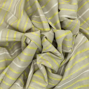 Grey Chirala Cotton Saree With Traditional Motif Stripes