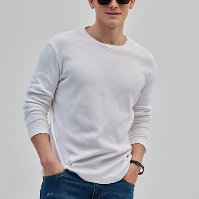 White Textured Sweatshirt
