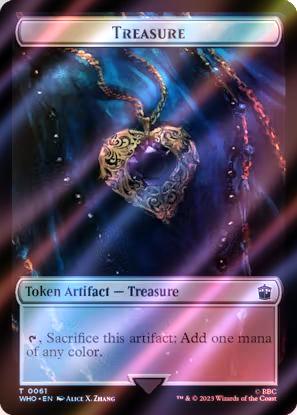Alien Rhino Token (35) // Treasure Token (61) [Universes Beyond: Doctor Who: Tokens] [Surge Foil]